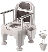 Amazon.co.jp: ポータブルトイレ 介護用 簡易トイレ 座席高さ37～52cm